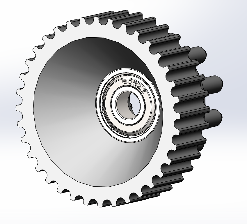 Aluminum Kegel Pulley With Integrated Bearing