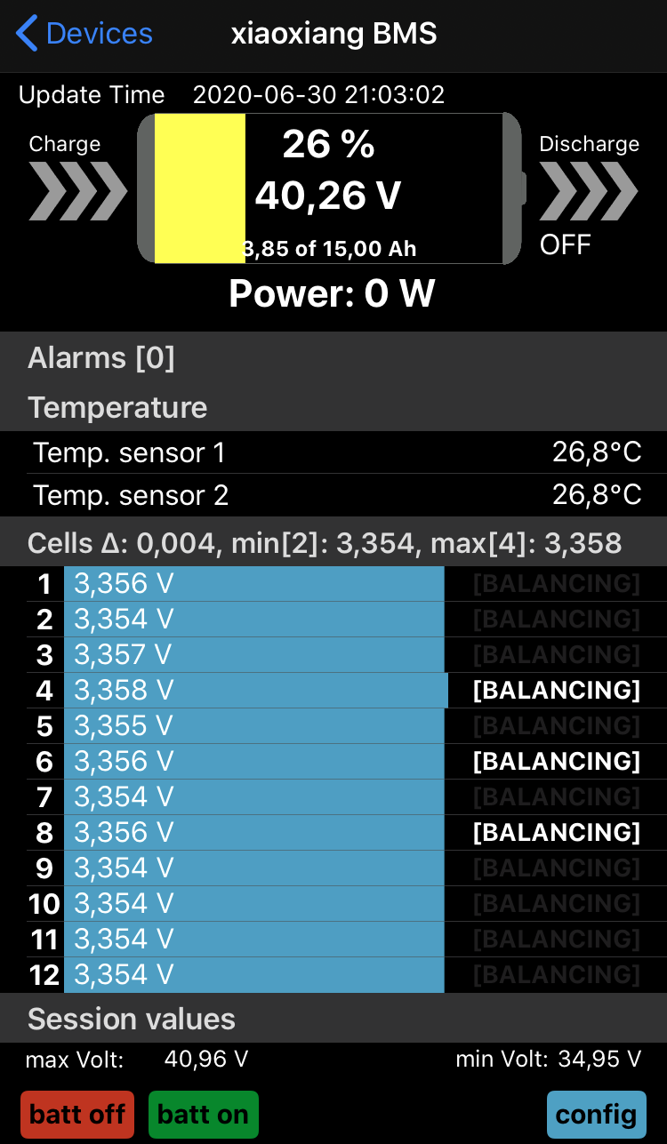 Smart BMS 10S with bluetooth